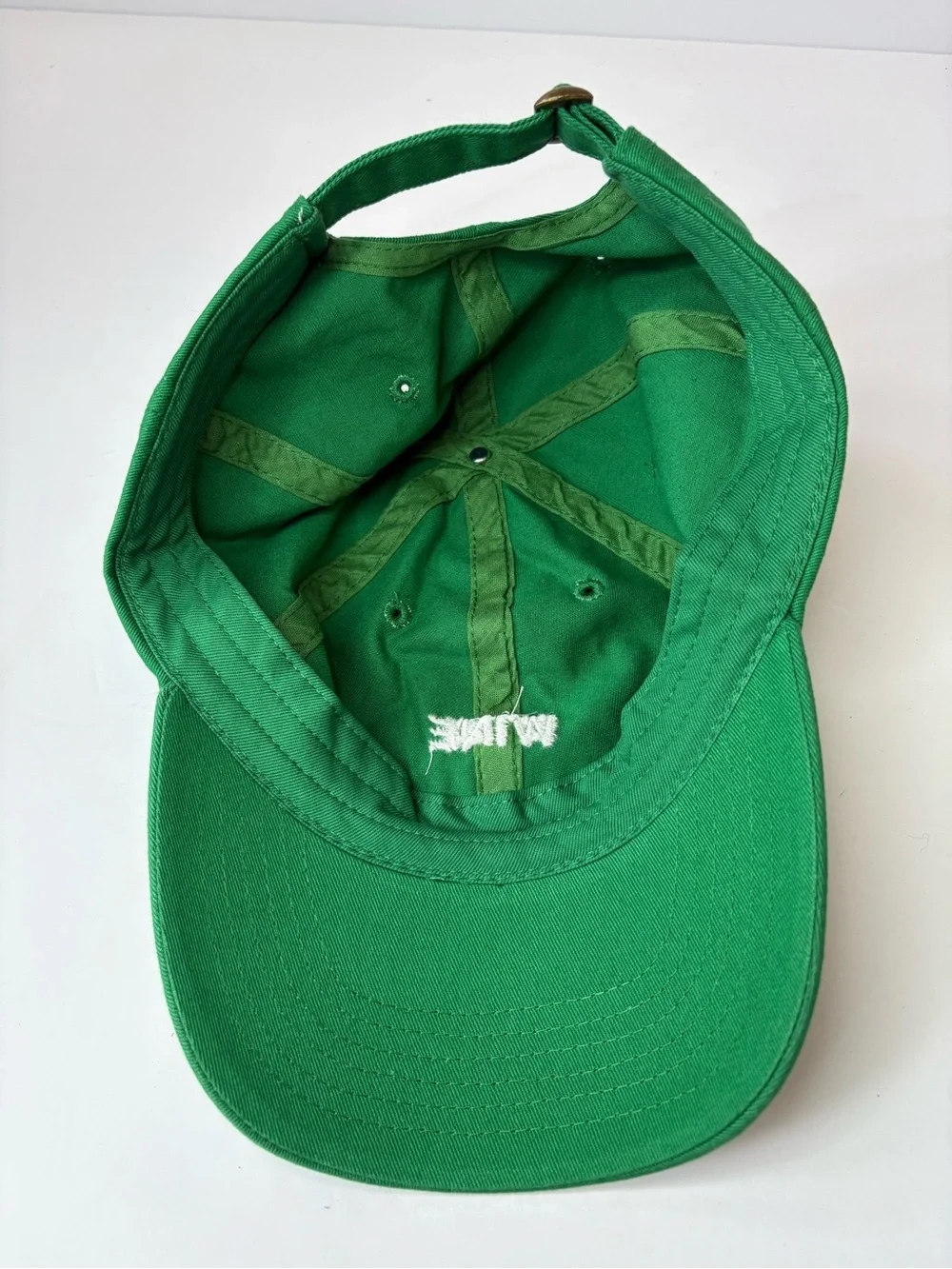 The Wino Shop The‎ Wine Embroidered Stitching Dad Hat Kelly Green Brunch Weekend
